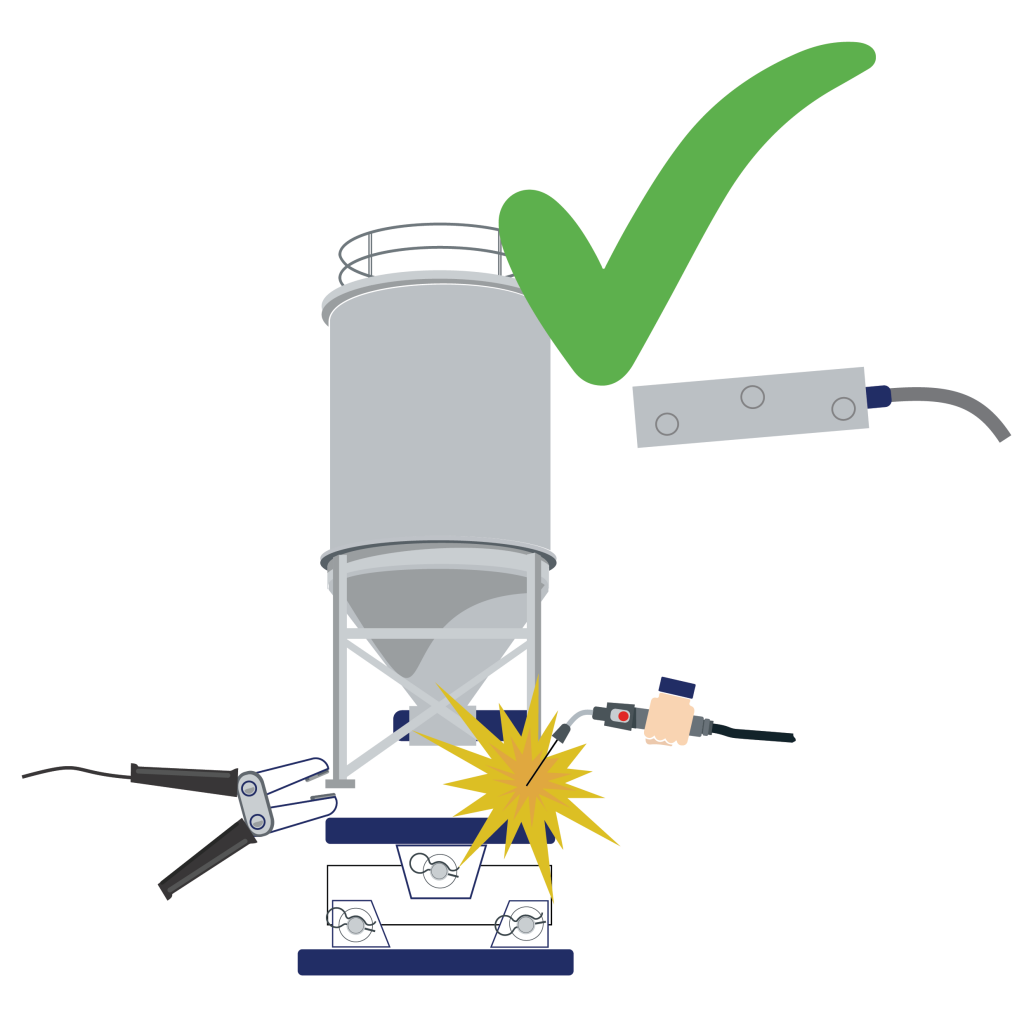 PROPERLY WELDING ON STRUCTURES WITH LOAD CELLS